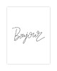 plakaty Napis Bonjour plakat