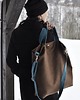 torby XXL Torba hobo XXL - brąz, turkus
