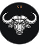 zegary Szklany zegar Bull