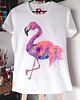 t-shirt damskie Ręcznie malowana damska koszulka Flaming