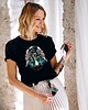 t-shirt damskie Koszulka damska czarna z nadrukiem Srikandi