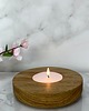 świeczniki i świece Minimalistyczny Świecznik dębowy na duży tealight