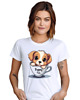 t-shirt damskie Koszulka pies t-shirt szczeniak