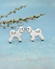 kolczyki ceramiczne Maltańczyk mini pieski - ceramiczne sylwetki kolczyki