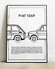 plakaty Plakat Polska Motoryzacja - Fiat 126p
