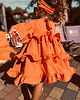 sukienki dla dziewczynki Sukienka Dresowa  Orange  Frill