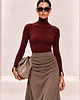topy damskie Bluzka golf burgund YY500101
