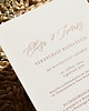 zaproszenia i kartki na ślub Zaproszenie na bawełnianym papierze z hot stampingiem rose gold i letterpress