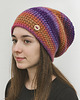 czapki damskie Kolorowa gruba czapka zimowa smerf ręcznie robiona