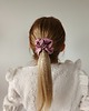 gumki do włosów Satynowa gumka satynowa scrunchie owijka frotka brudny róż MIDI