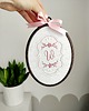 inne Obrazek z inicjałem, Haftowany tamborek z inicjałami, personalizowany obrazek