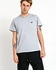 t-shirty męskie T-shirt męski gładki   z kieszonką " WILLIAM" szary w paski