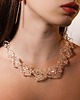 kolie Szklany łańcuchowy naszyjnik "Coral" - unikat