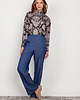 spodnie materiałowe damskie Szerokie spodnie  - SD124 jeans