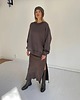 bluza bez kaptura damska Bluza bawełniana cheer long cacao