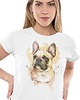 t-shirt damskie Koszulka pies buldog francuski rasy psów prezent