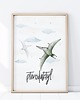 obrazy i plakaty do pokoju dziecięcego PLAKAT PTERODAKTYL P276
