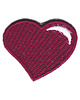 naszywki na ubrania Naszywka naprasowanka SERCE BORDO termo haft dla dzieci 4x3,5cm
