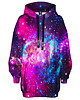 bluza z kapturem damska Bluza Oversize Tunika DR.CROW Galaktyka