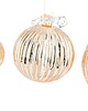 bombki Bombka szklana 3 szt. złota z perełkami