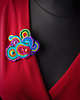 broszki Kolorowa broszka soutache
