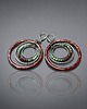 kolczyki wire wrapping Wianki  circle /chocolate/ kolczyki