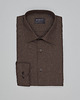 koszule męskie Męska koszula flumeri 00517 brąz slim fit