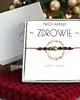 bransoletki z kamieni naturalnych Amulet - ZDROWIE - świąteczne pudełko - NEFRYT, granat