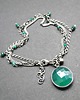 bransoletki srebrne Bransoleta szmaragdowa