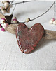 magnesy Ceramiczne mini serce - magnes rustykalny
