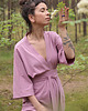 sukienki midi damskie Sukienka Kimonowa  Dusty Pink