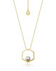 złote naszyjniki Naszyjnik hexagon gold