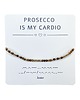 bransoletki na sznurku Prosecco is my cardio Bransoletka z alfabetem Morsea