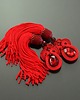 kolczyki chwosty Kolczyki chwosty sutasz Red Tassels