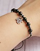 bransoletki z kamieni naturalnych OCHRONNA bransoletka - czarny turmalin, hamsa