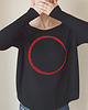 t-shirt damskie Koło czerwone Wąski rękaw