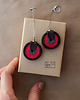 kolczyki soutache Czekoladowo-Wiśniowe kolczyki etniczne Dziki Rytm