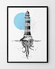 plakaty Plakat Latarnia baby blue