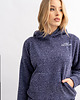 bluza z kapturem damska Bluza damska z kapturem Granat melanż AGA