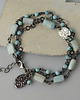 bransoletki z kamieni naturalnych Larimar w srebrze - bransoletka