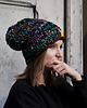 czapki damskie CRAZYCOLOR  czapka czarna/kolor