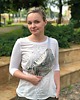 saszetka nerka Nerka welurowa z liśćmi palmy "relaks"