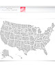 grafiki i ilustracje Mapa USA, Kwiaty - Plakat do Kolorowania