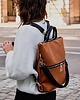 plecaki Plecak / torba 2 w 1 z  nubuku  rudy brąz