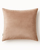 poduszki gładkie Beżowa poszewka ozdobna z weluru