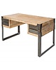 stoły Biurko Factory drewno akacjowe antracyt 135cm
