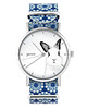 zegarki damskie Zegarek - Królik - niebieski, kwiaty