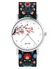 zegarki damskie Zegarek - Kwitnąca wiśnia - folk czarny, nato