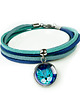 bransoletki ze szkła BLUE CAT  bransoletka z rzemieniami