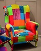 fotele Fotel uszak Patchwork Juicy Colors